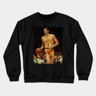 Jerry West - Vintage Design Of Basketball Crewneck Sweatshirt